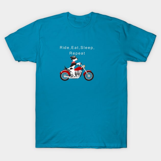 Biker Dog T-Shirt by angelwhispers